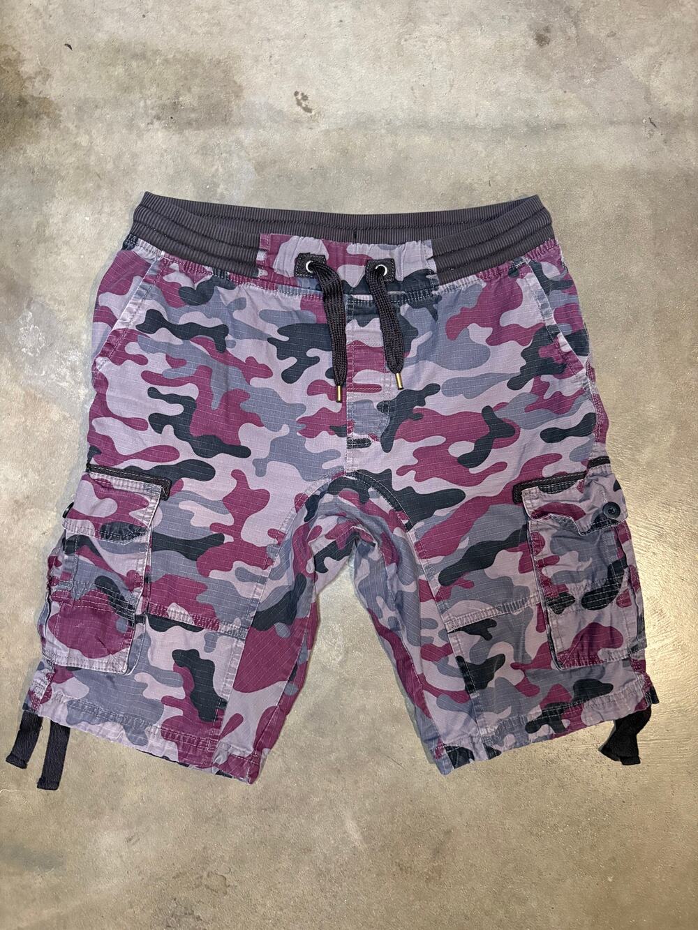 Y2k SouthPole Purple Men's Camo Baggy Cargo Shorts Sz 30